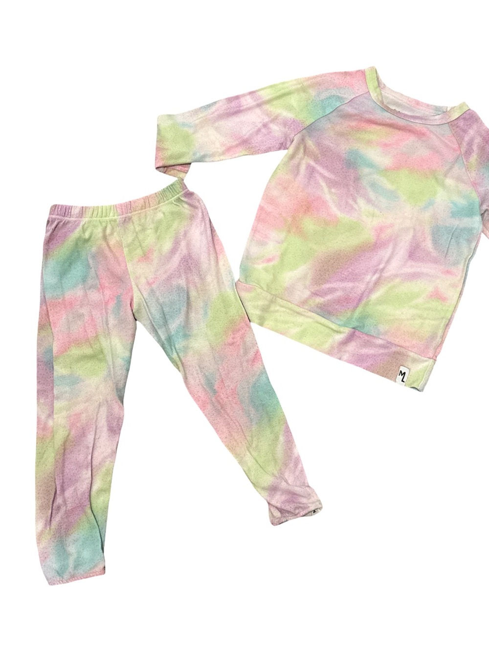 Michael Lauren Kids Pastel Tie-Dye Sweatshirt & Leggings Set - Pink, Green, Blue